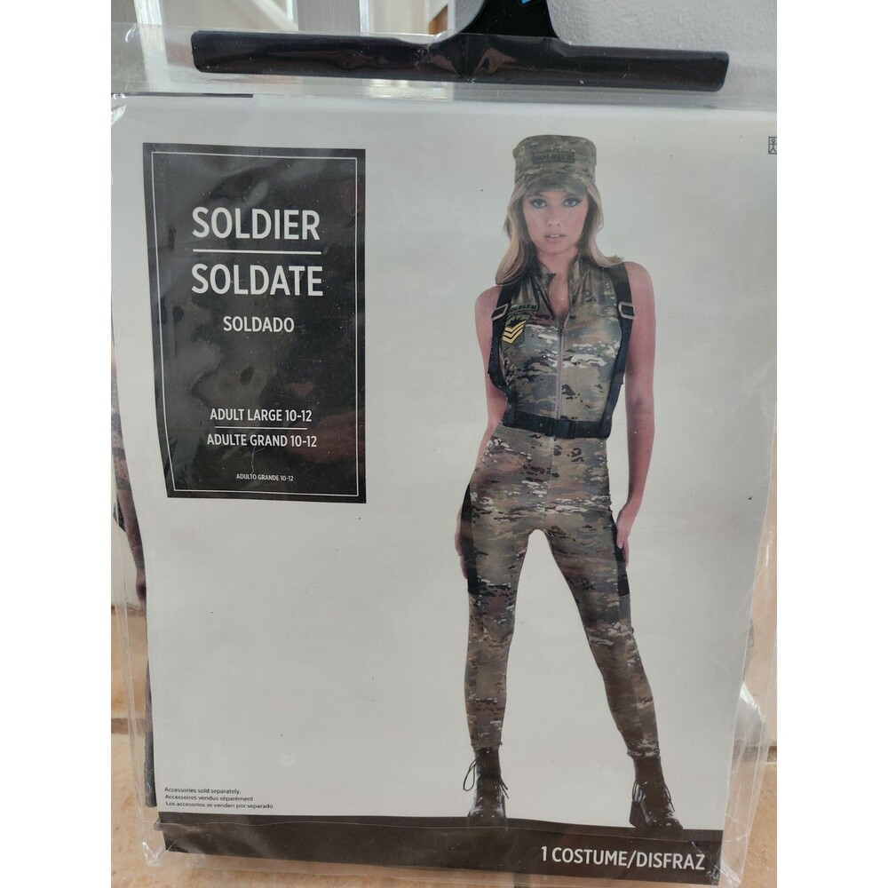 Female Soldier Sexy Soldier Costume Women's Adult Large 10-12 NEW